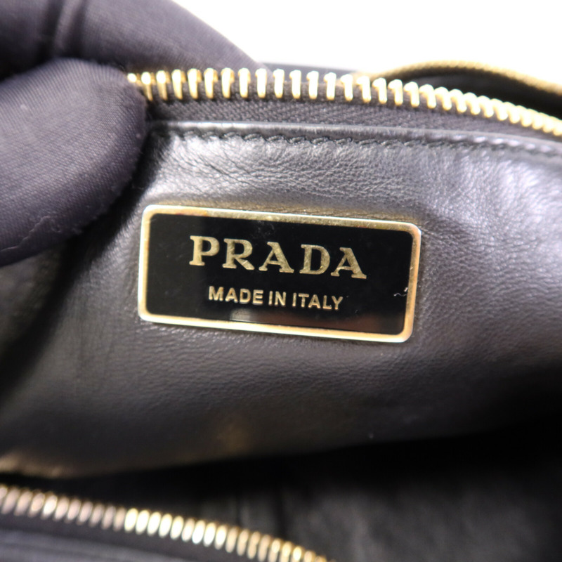 PRADA 羊皮皮革Aimee金扣肩背袋-5