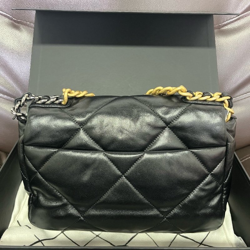香奈兒/Chanel 黑金19bag小號 鏈條包-1