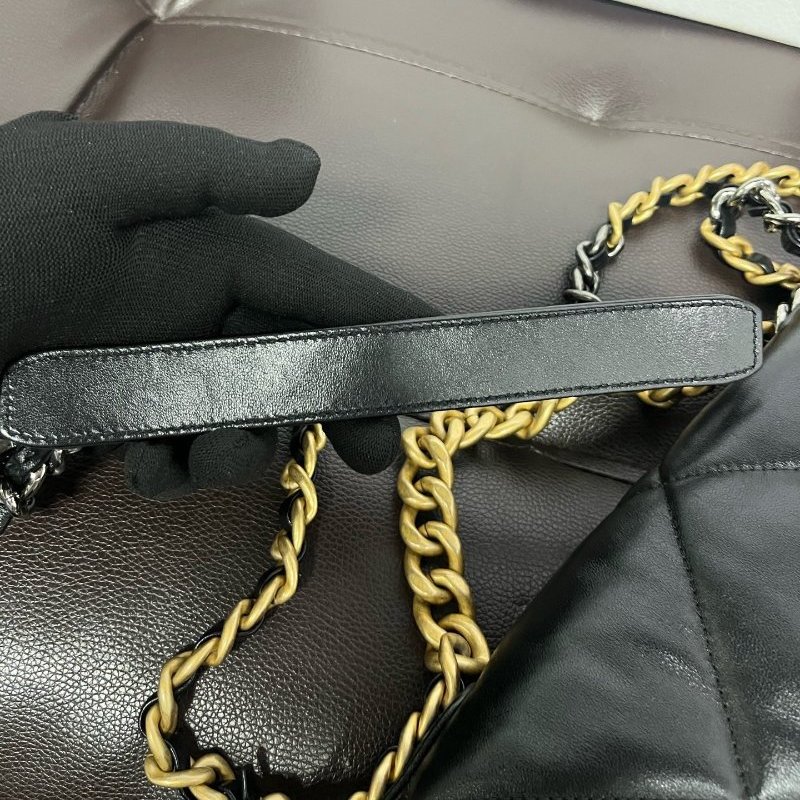 香奈兒/Chanel 黑金19bag小號 鏈條包-10
