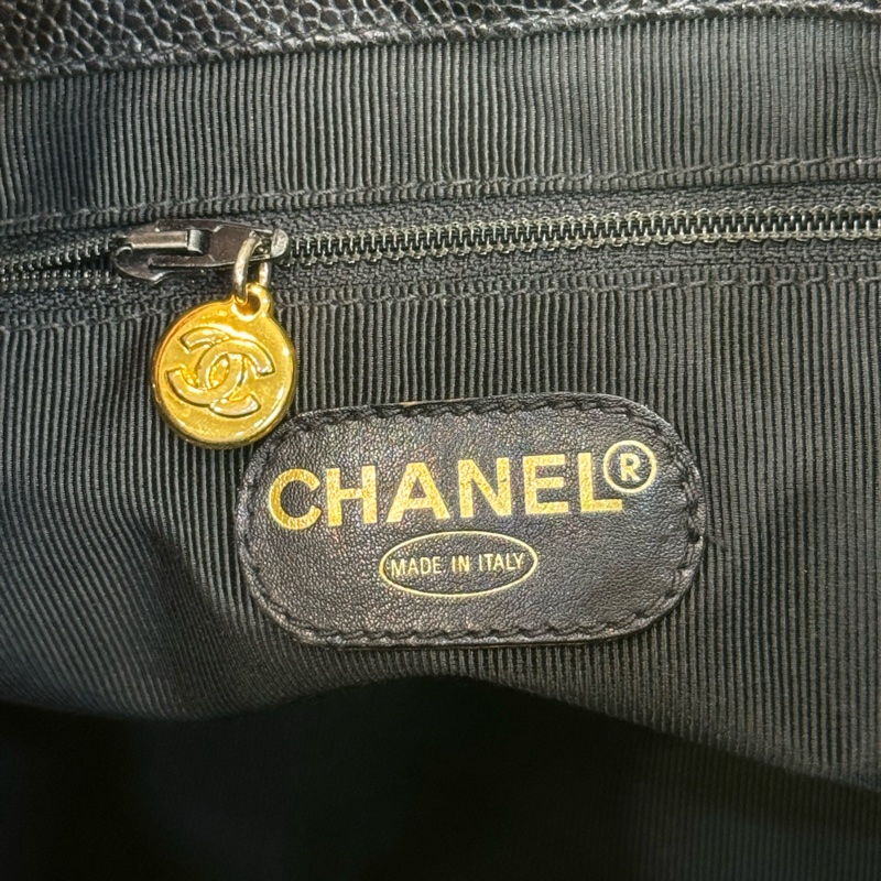 上架中🔑Chanel 黑荔枝紋信封托特包/肩背包-21