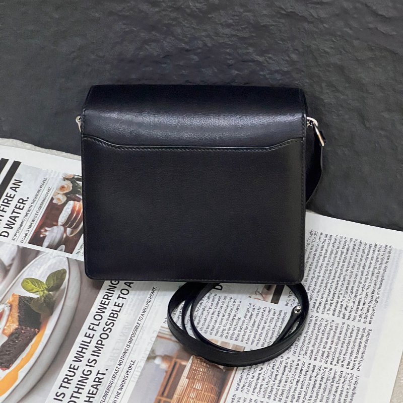 近新品 愛馬仕Hermes Mini Roulis黑銀 Evergrain皮 肩背包-1