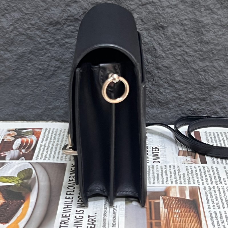 近新品 愛馬仕Hermes Mini Roulis黑銀 Evergrain皮 肩背包-2