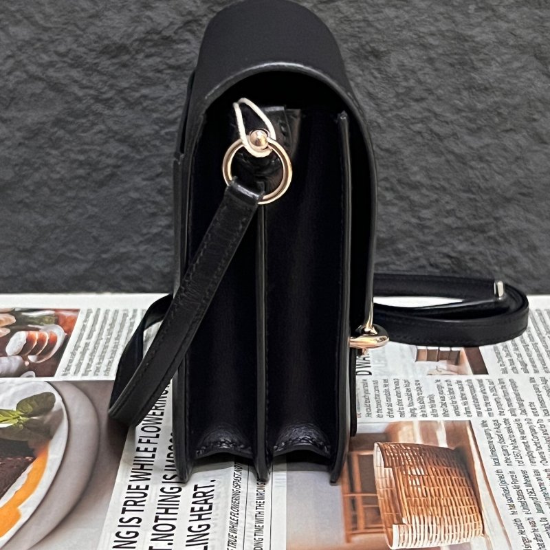 近新品 愛馬仕Hermes Mini Roulis黑銀 Evergrain皮 肩背包-3