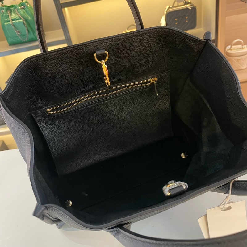 Gucci黑色全皮logo托特中号斜挎包-11