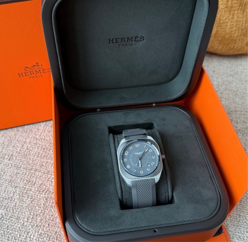 Hermes HO8 男裝自動機械手錶 藍色秒針-7