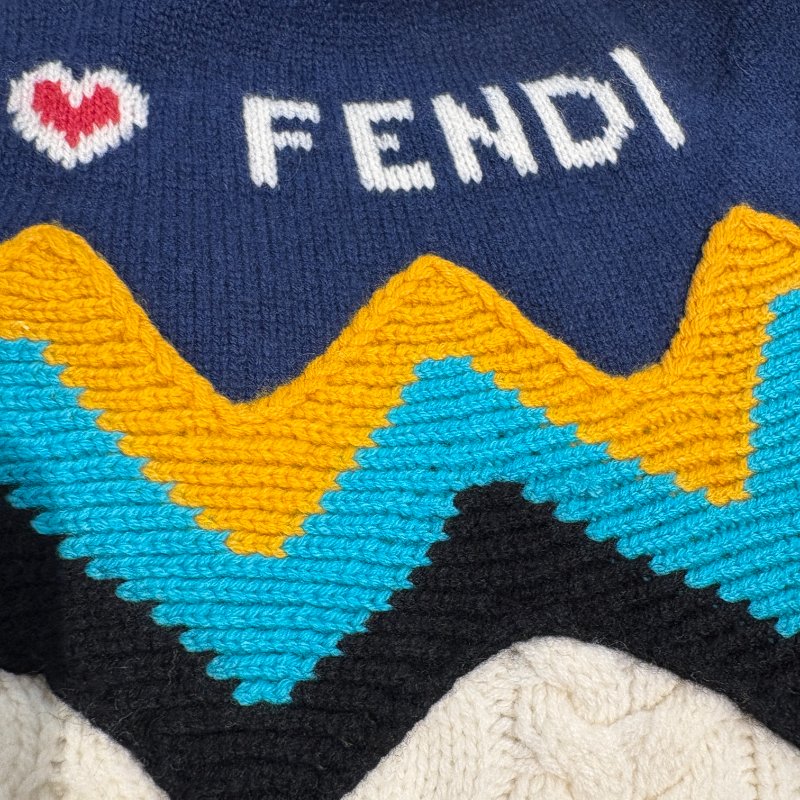 ✨ FENDI ROMA 拼色高領針織毛衣｜IT 38（XS）-4