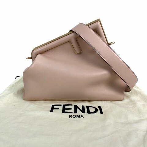 △ Fendi 芬迪 Pink Calfskin First Shoulder Bag 粉紅色小牛皮肩背袋 - 267000884