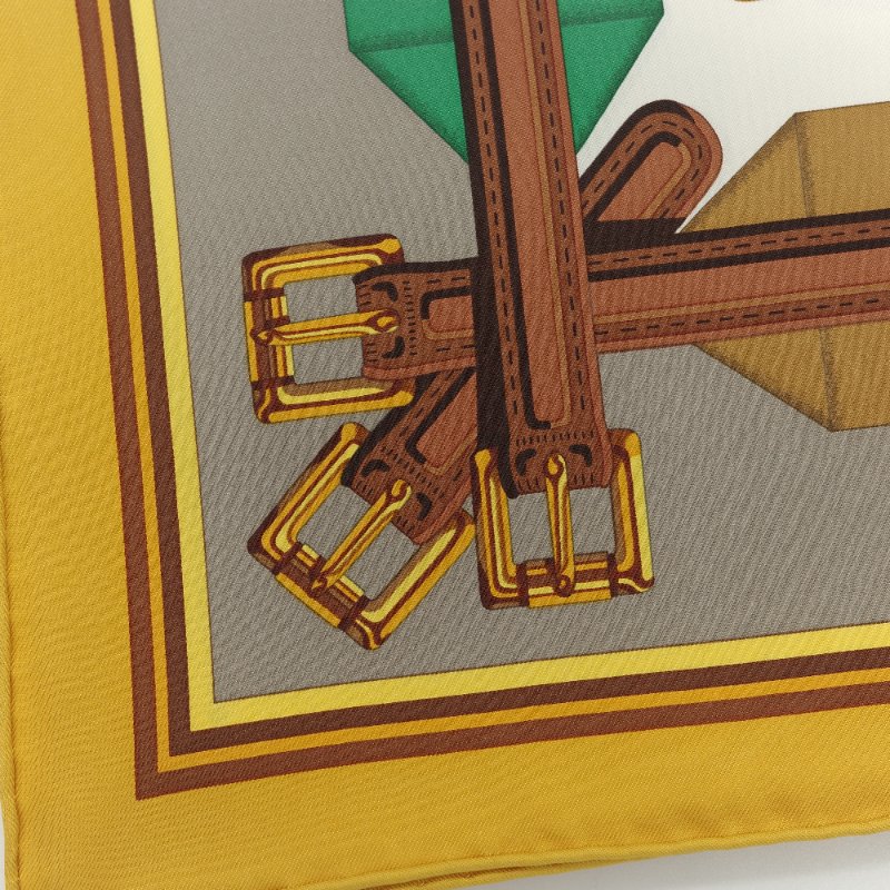 Hermès愛馬仕Les Sangles Forever 永恆的帶扣 絲絨斜紋 真絲方巾-5