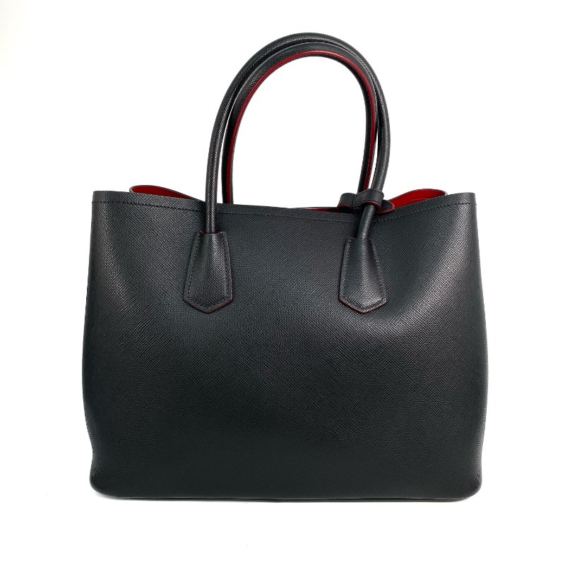 △ Prada 普拉達 Black Saffiano Leather 2 Way Bag 1BG756 黑色十字紋皮革兩用袋 - 267000694-2