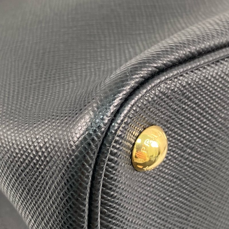 △ Prada 普拉達 Black Saffiano Leather 2 Way Bag 1BG756 黑色十字紋皮革兩用袋 - 267000694-8