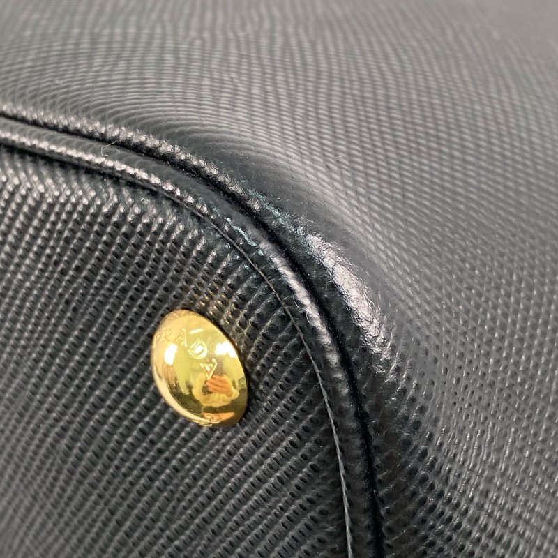 △ Prada 普拉達 Black Saffiano Leather 2 Way Bag 1BG756 黑色十字紋皮革兩用袋 - 267000694-11