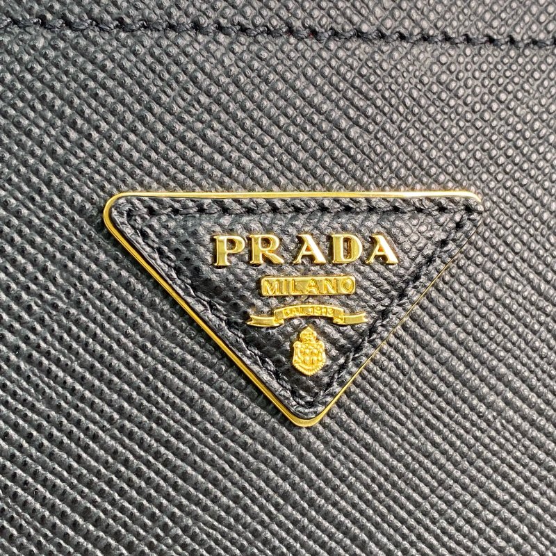 △ Prada 普拉達 Black Saffiano Leather 2 Way Bag 1BG756 黑色十字紋皮革兩用袋 - 267000694-12