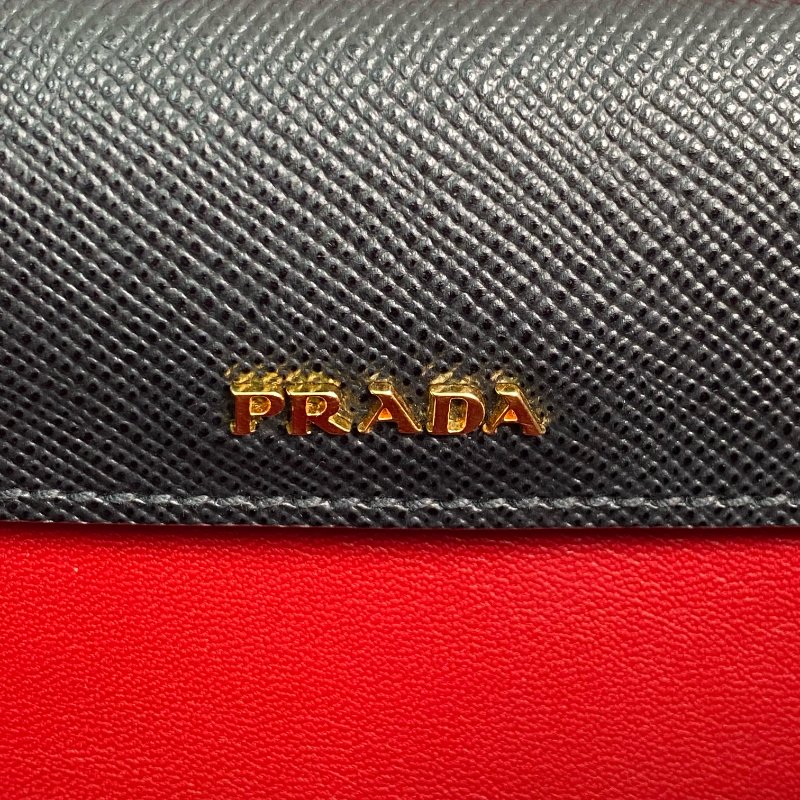 △ Prada 普拉達 Black Saffiano Leather 2 Way Bag 1BG756 黑色十字紋皮革兩用袋 - 267000694-16