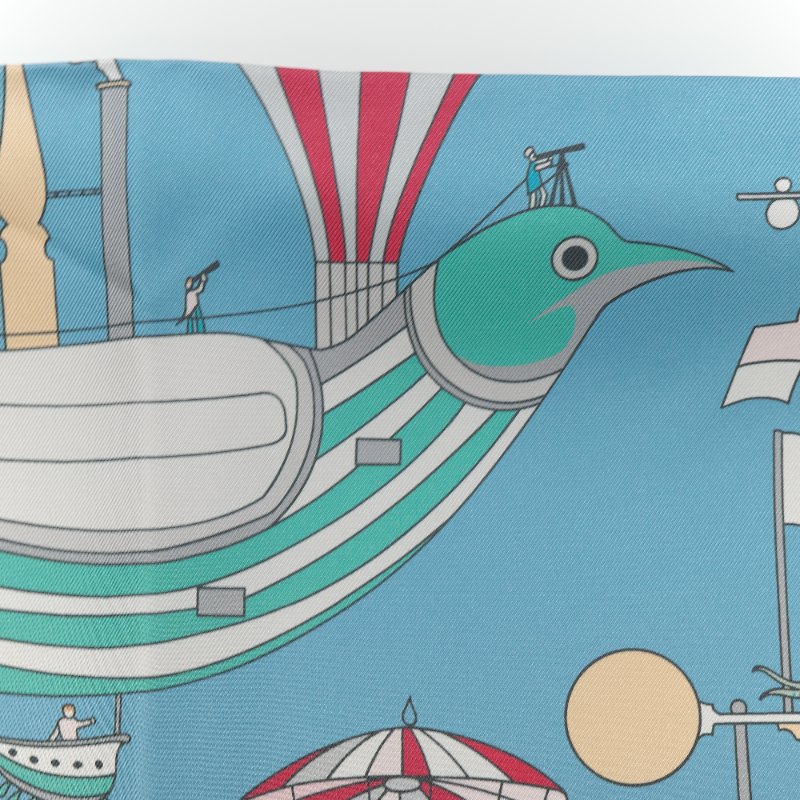 (稀有雙面印花♥️)Hermès 愛馬仕 Les Folies du Ciel天空的瘋狂 雙面印花 真絲方巾-10