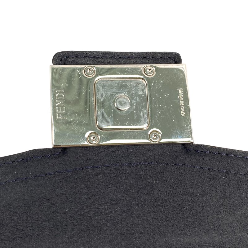 △ Fendi 芬迪 Navy Canvas Baguette Soft Trunk Crossbody Bag 7VA565 深藍色帆布經典老花斜背袋 - 267000503-14