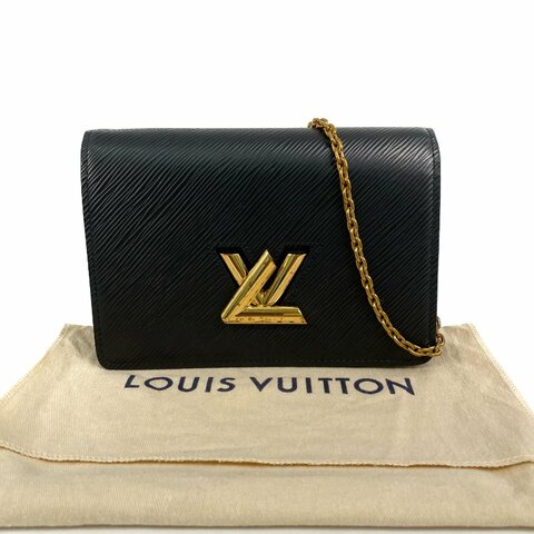 △ Louis Vuitton 路易威登 Black Epi Leather Twist Wallet On Chain M68750 黑色水波紋皮革鎖鏈銀包 - 267000855