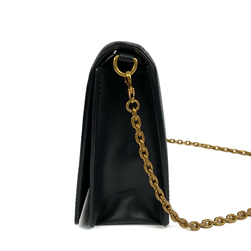 △ Louis Vuitton 路易威登 Black Epi Leather Twist Wallet On Chain M68750 黑色水波紋皮革鎖鏈銀包 - 267000855-3