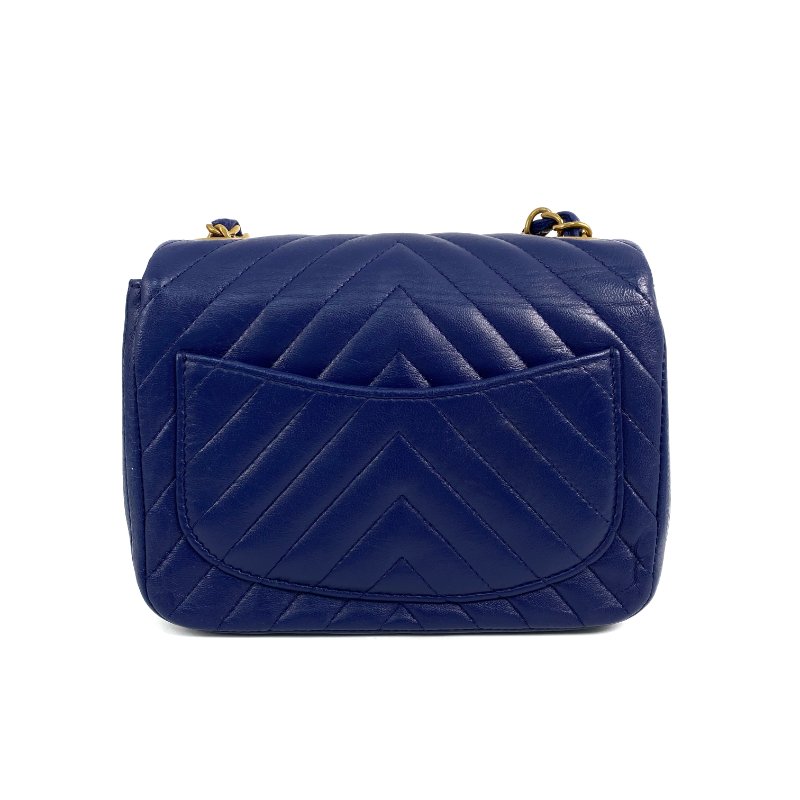 △ Chanel 香奈兒 Navy Lambskin Gold Tone Metal V-Stitch Chain Crossbody Bag No.21 深藍色小羊皮金色金屬鎖鏈斜背袋No.21 - 267000721-2