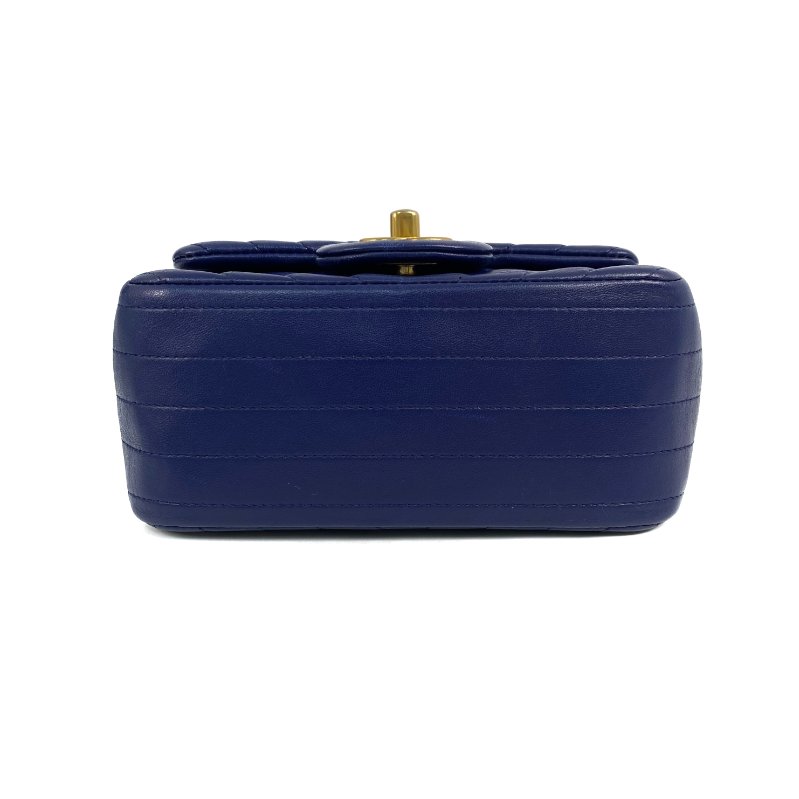 △ Chanel 香奈兒 Navy Lambskin Gold Tone Metal V-Stitch Chain Crossbody Bag No.21 深藍色小羊皮金色金屬鎖鏈斜背袋No.21 - 267000721-5