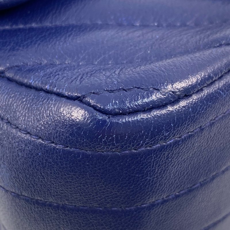 △ Chanel 香奈兒 Navy Lambskin Gold Tone Metal V-Stitch Chain Crossbody Bag No.21 深藍色小羊皮金色金屬鎖鏈斜背袋No.21 - 267000721-8