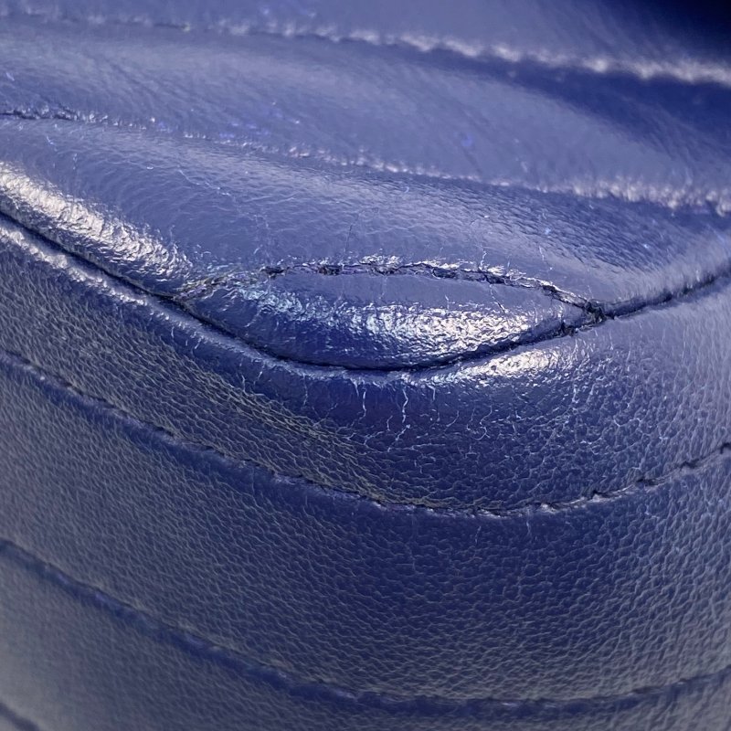 △ Chanel 香奈兒 Navy Lambskin Gold Tone Metal V-Stitch Chain Crossbody Bag No.21 深藍色小羊皮金色金屬鎖鏈斜背袋No.21 - 267000721-9