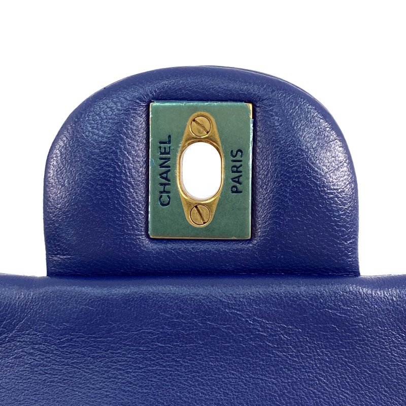 △ Chanel 香奈兒 Navy Lambskin Gold Tone Metal V-Stitch Chain Crossbody Bag No.21 深藍色小羊皮金色金屬鎖鏈斜背袋No.21 - 267000721-14