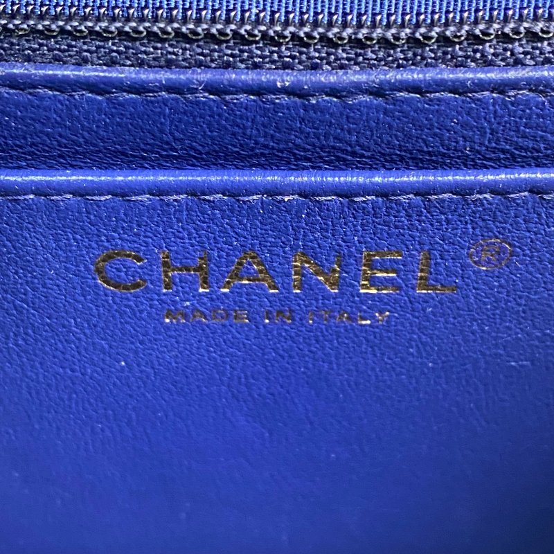 △ Chanel 香奈兒 Navy Lambskin Gold Tone Metal V-Stitch Chain Crossbody Bag No.21 深藍色小羊皮金色金屬鎖鏈斜背袋No.21 - 267000721-15