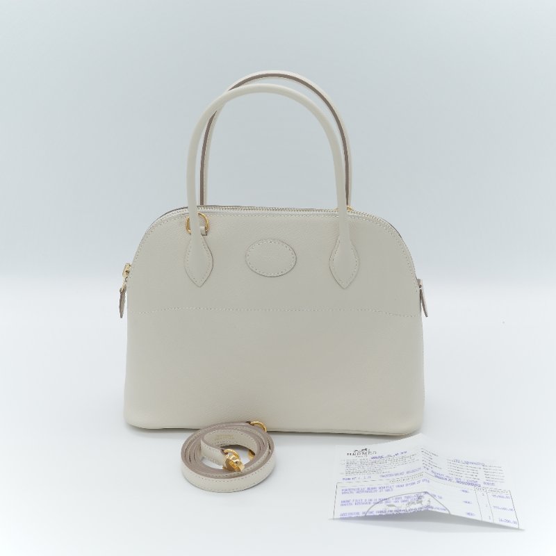 Hermès 愛馬仕 Bolide 27  奶油白 Epsom 牛皮手提包-2