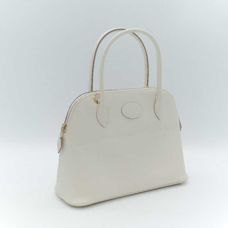 Hermès 愛馬仕 Bolide 27  奶油白 Epsom 牛皮手提包-5