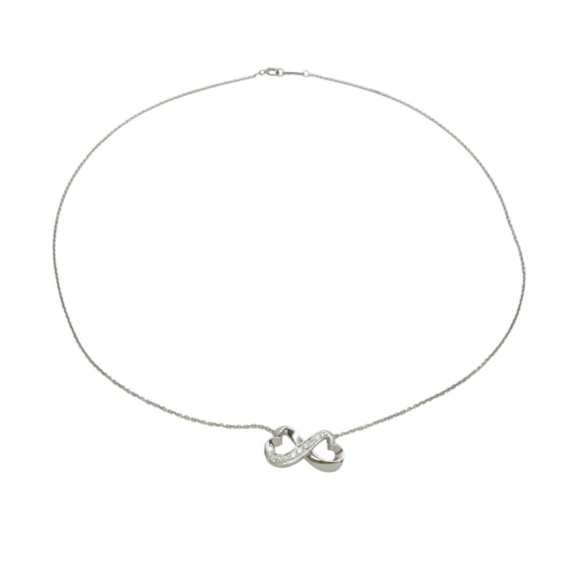 18K白金 鑽石 Double Loving Heart 項鍊【Tiffany & Co 蒂芬妮】-1