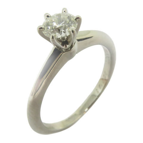 PT950鉑金 鑽石 Solitaire 戒指【Tiffany & Co 蒂芬妮】