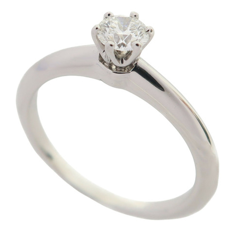 PT950鉑金 鑽石 Solitaire 戒指【Tiffany & Co 蒂芬妮】