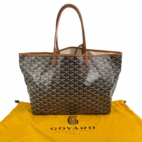 △ Goyard 高雅德 Brown Coated Canvas Saint Louis PM Tote Bag 啡色塗層帆布托特袋 - 267001004