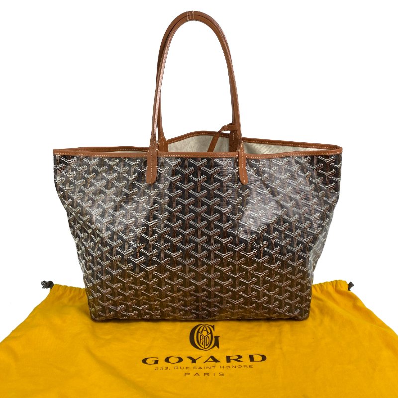 △ Goyard 高雅德 Brown Coated Canvas Saint Louis PM Tote Bag 啡色塗層帆布托特袋 - 267001004-0