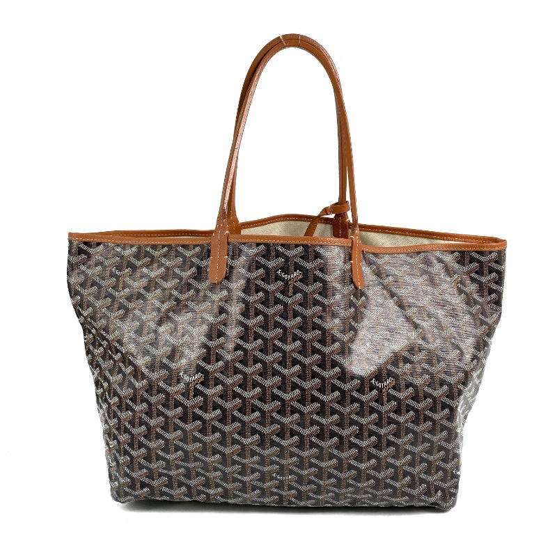 △ Goyard 高雅德 Brown Coated Canvas Saint Louis PM Tote Bag 啡色塗層帆布托特袋 - 267001004-1