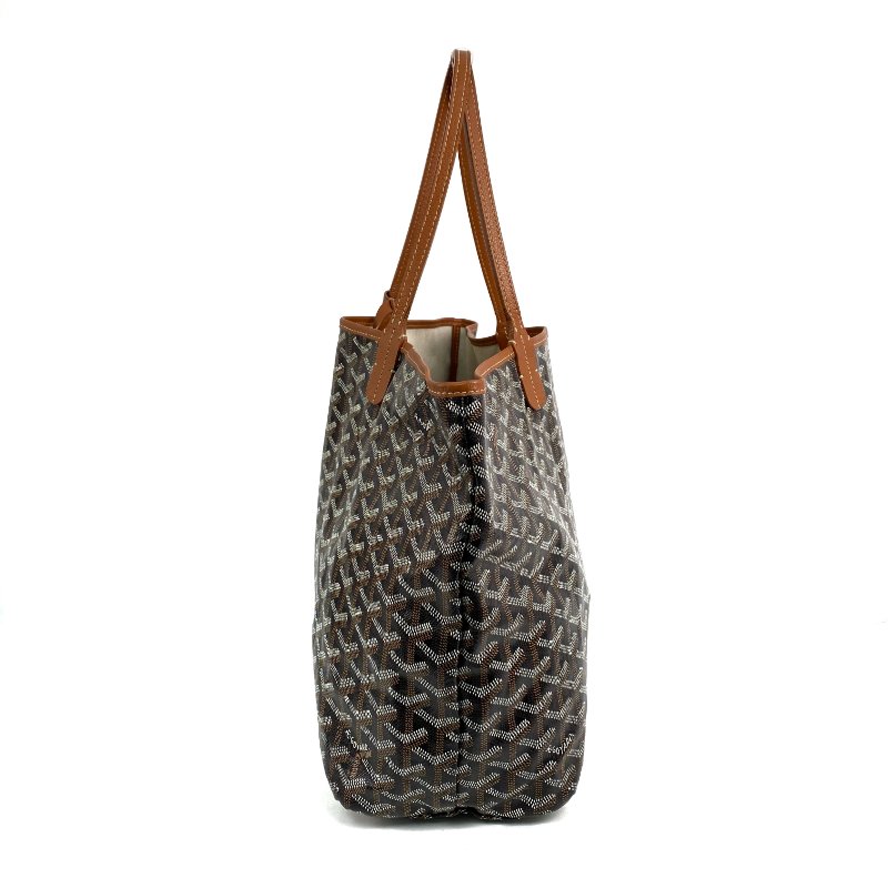 △ Goyard 高雅德 Brown Coated Canvas Saint Louis PM Tote Bag 啡色塗層帆布托特袋 - 267001004-3