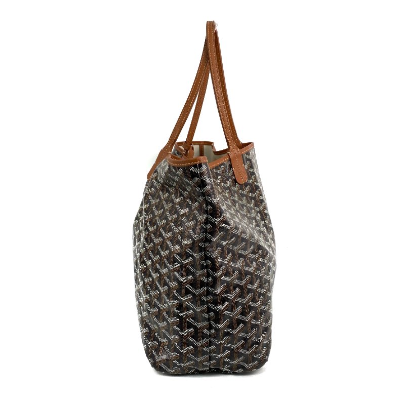 △ Goyard 高雅德 Brown Coated Canvas Saint Louis PM Tote Bag 啡色塗層帆布托特袋 - 267001004-4