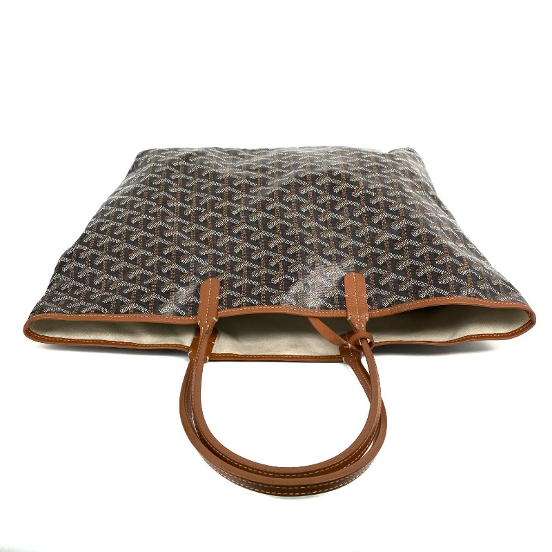 △ Goyard 高雅德 Brown Coated Canvas Saint Louis PM Tote Bag 啡色塗層帆布托特袋 - 267001004-6