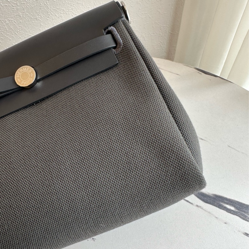 愛馬仕mini herbag 灰色-4
