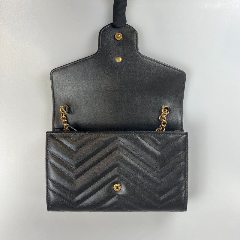 GUCCI 474575 黑金MARMONT WOC包-5