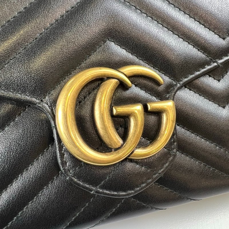 GUCCI 474575 黑金MARMONT WOC包-7
