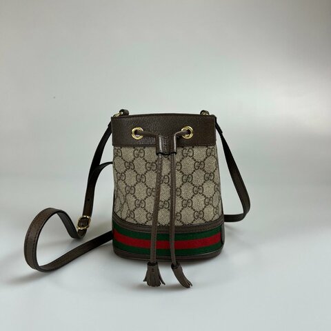 GUCCI  550620  老花水桶抽繩包
