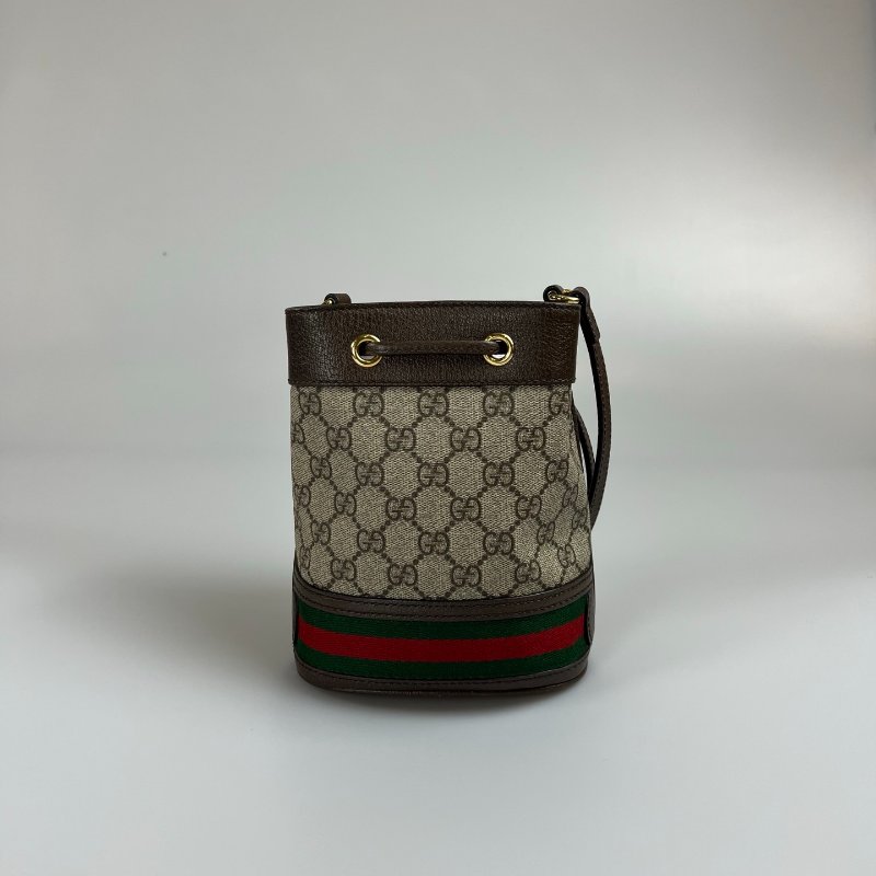 GUCCI  550620  老花水桶抽繩包-1