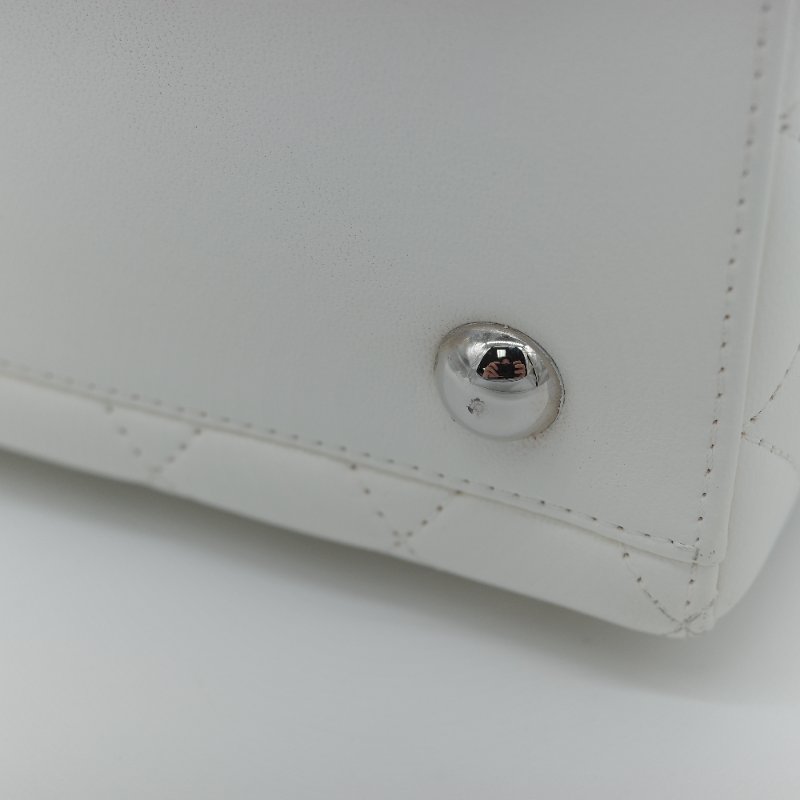 Chanel 香奈兒 Cockpit 白色菱格紋 羊皮 翻蓋包 斜背包-19