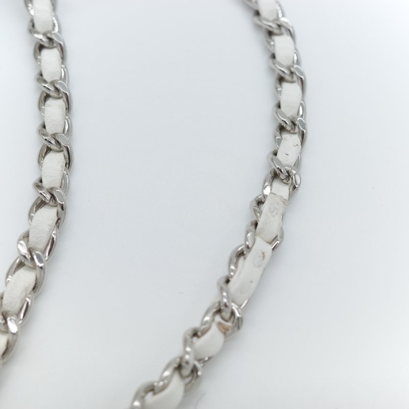 Chanel 香奈兒 Cockpit 白色菱格紋 羊皮 翻蓋包 斜背包-30