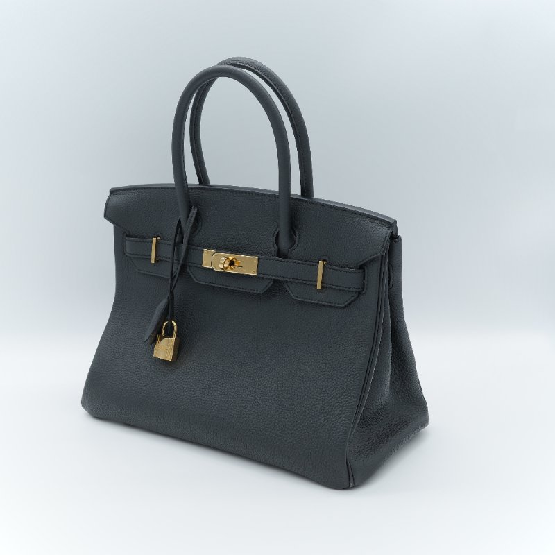 Hermès 馬仕 Birkin BK30 石墨灰 黑灰色 Togo 牛皮 金扣 柏金包 T 刻-2