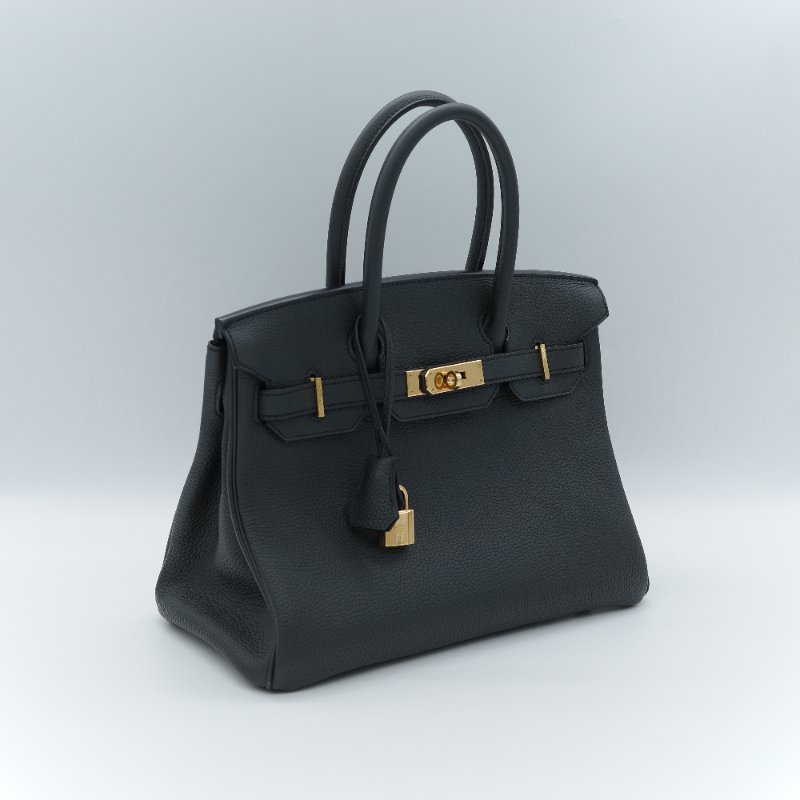 Hermès 馬仕 Birkin BK30 石墨灰 黑灰色 Togo 牛皮 金扣 柏金包 T 刻-3