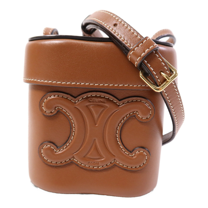 CELINE 牛皮皮革Small Box Cuir金扣肩背袋-0