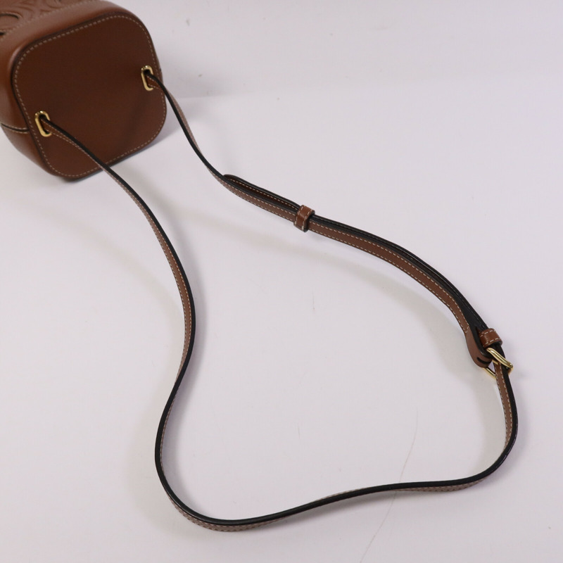 CELINE 牛皮皮革Small Box Cuir金扣肩背袋-7