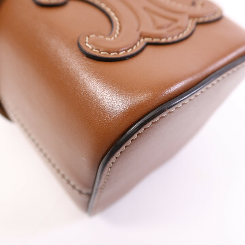 CELINE 牛皮皮革Small Box Cuir金扣肩背袋-9